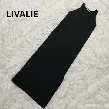LIVALIE 리바리에 슬리브리스 슬릿 롱 원피스 타이트 F 사이즈