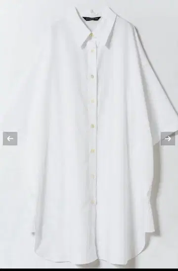미즈이로 인드 하프 슬리브 와이드 셔츠 원피스