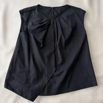 투모로우랜드 컬렉션 코튼 나일론 비대칭 블라우스