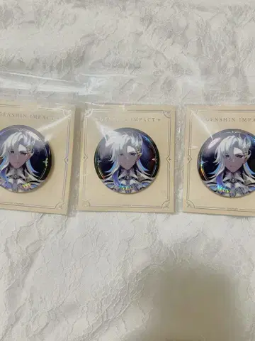 원신 누비레트 캔뱃지 3개 세트
