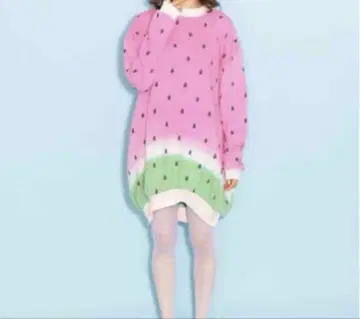 새상품급! 캔디 스트리퍼 수박 패턴 오버 사이즈 원피스