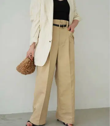 SLOBE IENA 하이 웨스트 치노 슬랙스
