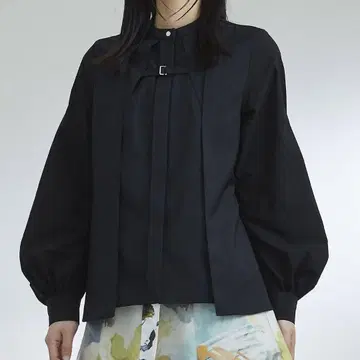 UNITED TOKYO 턱 레이어 타프타 콤비 블라우스