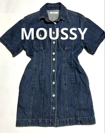 MOUSSY 마우지 반팔 데님 원피스