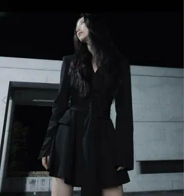 레이디 두꺼운 벨트 재킷 원피스 녹이기