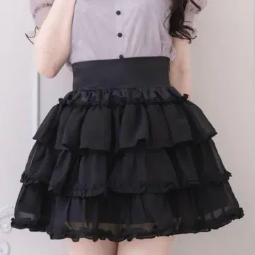 쉬폰 프릴 티어드 스커트 pium