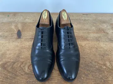 RENDO 블랙 스트레이트 팁 845 라스트 CAP TOE OXFORD