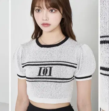 Darich 로고 파일 니트 탑