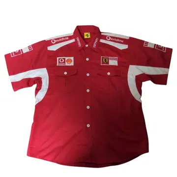 90s 페라리 F1 반팔 레이싱 셔츠 남성용 XL 사이즈