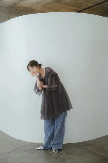 Andequal 비대칭 튤 튜닉 택 포함