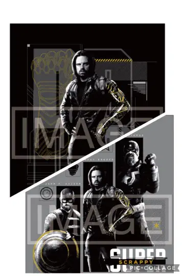 해피 복권 F상 단체 사진과 버키 포스터 2장 세트