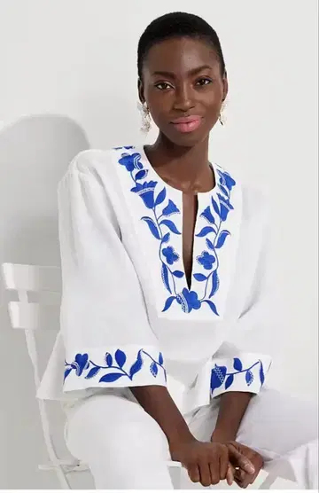 kate spade 린넨 블라우스