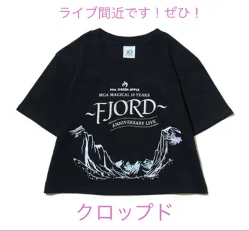 미세스 FJORD 피요르드 크롭 라이브 티셔츠 블랙 10주년