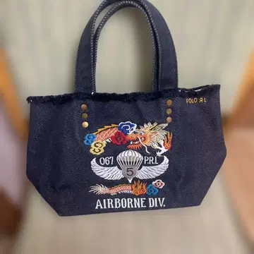 POLO RL AIRBORNE DIV. 데님 토트백
