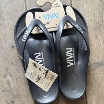 VIVA! 비바 아일랜드 비치 샌들 블랙 사이즈 24cm