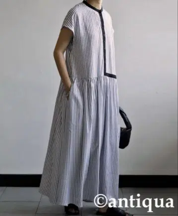 안티카 스트라이프 패턴 원피스
