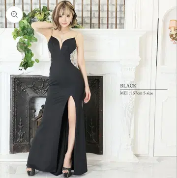 AR23327 블랙 드레스 슬릿