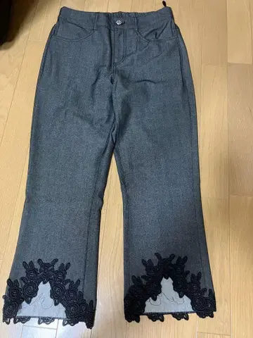 새상품 슈퍼 뷰티 42 L 팬츠 데님 크롭