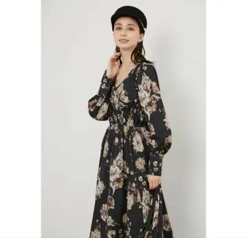 rienda 새상품급 HW 드로우 스트링 플레어 OP 원피스 M