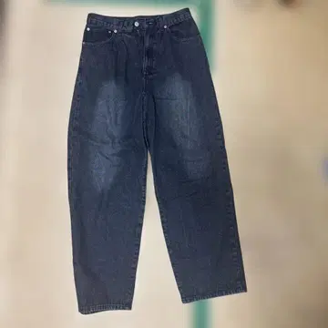 다크 블루 와이드 레그 데님