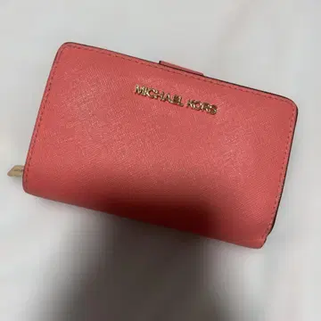 마이클코어스 접이식 지갑 핑크