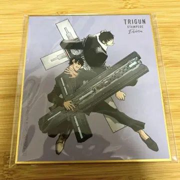 트라이건 전 TRIGUN 입장객 혜택 미니 색지 울프 우드 원작 그림