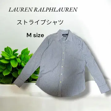 로렌 랄프 로렌 블루 계열 스트라이프 셔츠 스트레치성 있음 M 사이즈