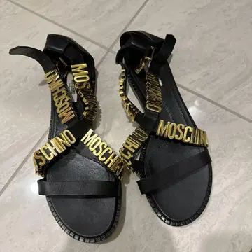 모스키노 쿠튀르 MOSCHINO 샌들 여성용 블랙 37