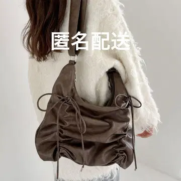 헤더 숄더백 브라운
