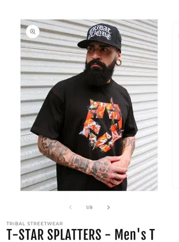 TRIBAL STREETWEAR T-STAR SPLATTERS 티셔츠