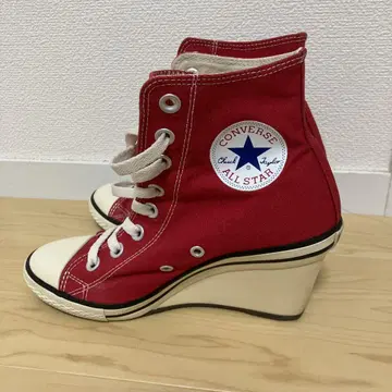 컨버스 올스타 레드 하이컷 웨지 스니커즈 23cm