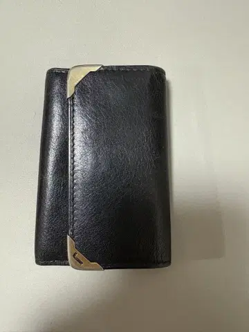 LANCEL 블랙 가죽 키 케이스