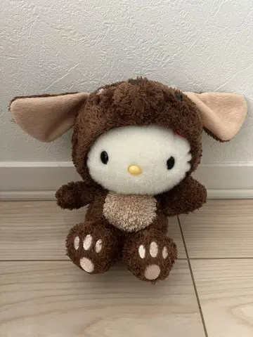 산리오 헬로키티 봉제 인형 개 모자 헤이세이 레트로