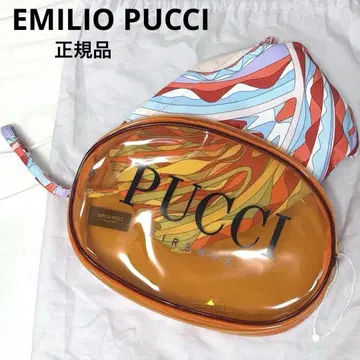 EMILIO PUCCI 에밀리오 푸치 로고 오렌지 파우치 레어 새상품