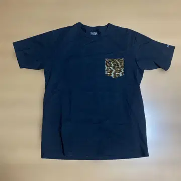 SCHOTT 레오파드 무늬 포켓 부착 티셔츠 XL 사이즈