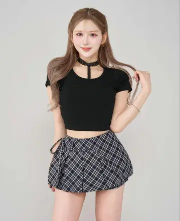 Darich 다리치 레이스 초커 컴팩트 티셔츠