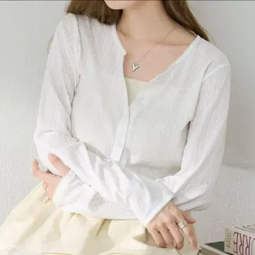 kastane 코튼 레이스 치비 가디건