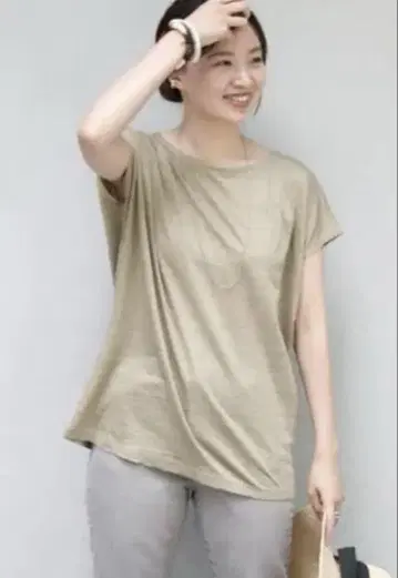 IENA 린넨 프렌치 슬리브 상의