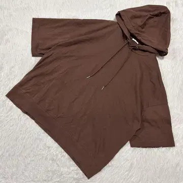 지유 반팔 후드티 브라운 L 캐주얼
