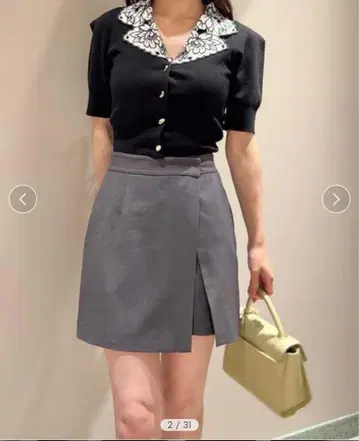 snidel 랩 디테일 심플 스커트 숏 팬츠 미니 스커트