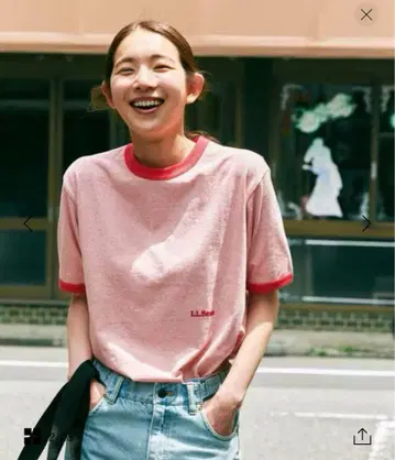 완판! 새상품 L.L.Bean 모릴 링거 티셔츠 빨간색 반팔