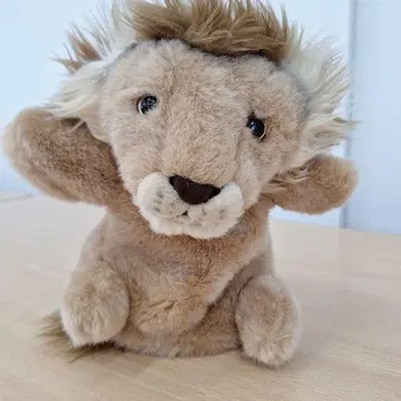 사자 봉제 인형 퍼펫 약 20cm 자쿠에츠