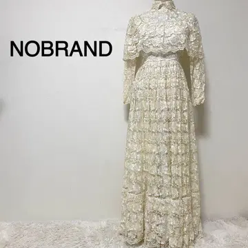 노브랜드 화이트 칼라 꽃무늬 레이스 비쥬 디자인 컬러 드레스