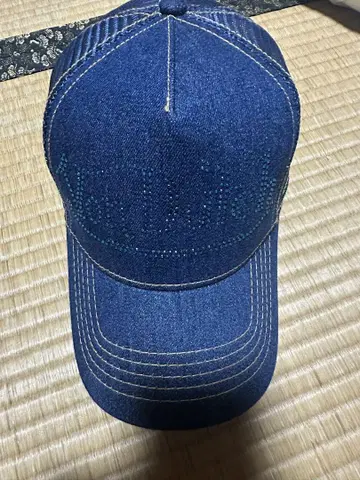 데님 스톤 장식 캡 USA제
