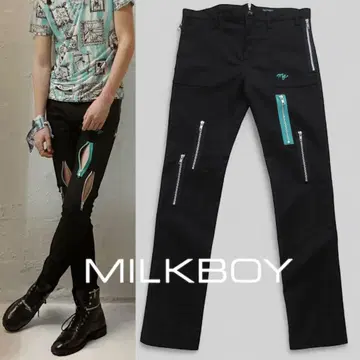 MILKBOY 밀크보이 지퍼 지퍼 슬림 팬츠 슬림 팬츠