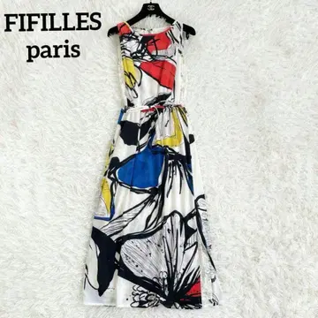 FIFILLES paris 슬리브리스 롱 원피스 올 패턴 프랑스제