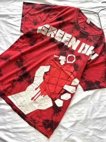 GREEN DAY L 사이즈 밴딩 티셔츠 구제 의류 뮤직