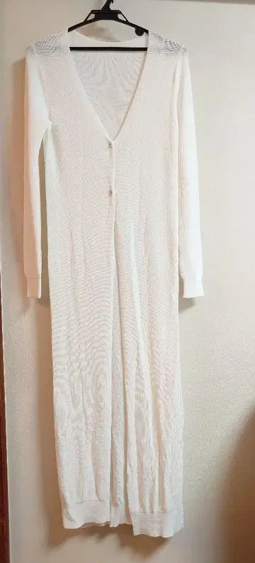 젠느 롱 가디건 White