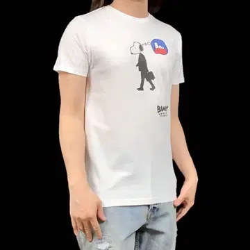 새상품 뱅크시 샐러리맨 스누피 그래피티 아트 티셔츠