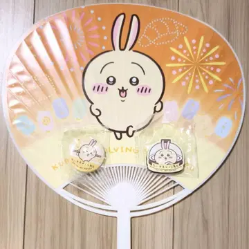 치이카와 쿠라스시 비쿠라폰 부채 토끼 마그넷 캔뱃지